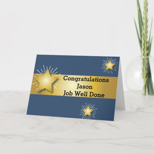 Gold Star Congratulations Card (Front)