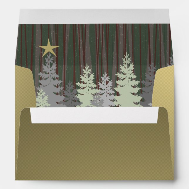 Gold Star Corporate Business Holiday Envelopes (Back (Bottom))