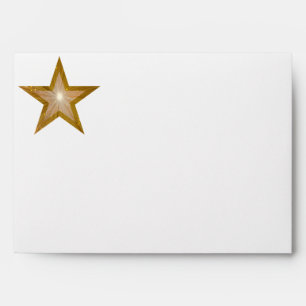 Gold Star envelope white