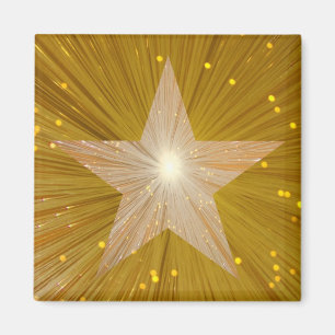 Gold Star fridge magnet square