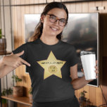 Gold Star Hollywood Superlative T-Shirt<br><div class="desc">Make your special someone feel like a Hollywood VIP with their own personalized Star! Great for Birthdays,  Bar and Bat Mitzvahs,  Bachelor and Bachelorette Parties and more!</div>