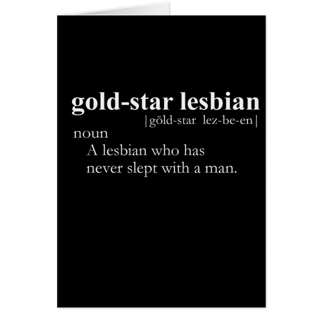 GOLD STAR LESBIAN (definition) (Front)