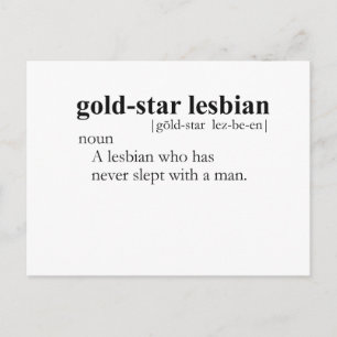 GOLD STAR LESBIAN (definition) Postcard