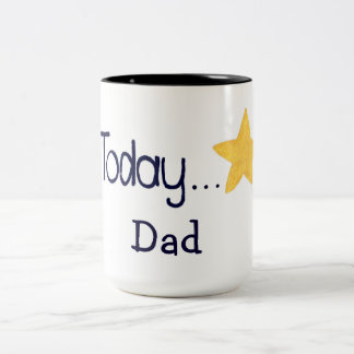 Gold Star Making It Through Today Encouragement Two-Tone Coffee Mug