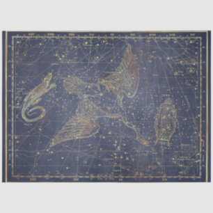 Gold Star Map Series Design 10 Tissue Paper