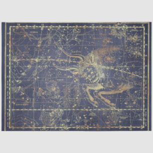 Gold Star Map Series Design 17 Tissue Paper
