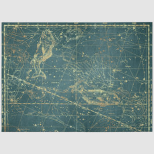 Gold Star Map Series Design 1 Tissue Paper