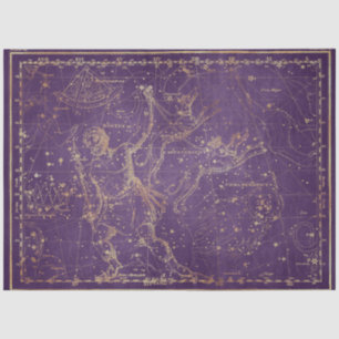 Gold Star Map Series Design 8 Tissue Paper