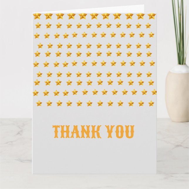 Gold star merci cartes pliées (Devant)