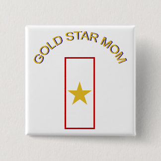 Gold Star Mom 2 Inch Square Button