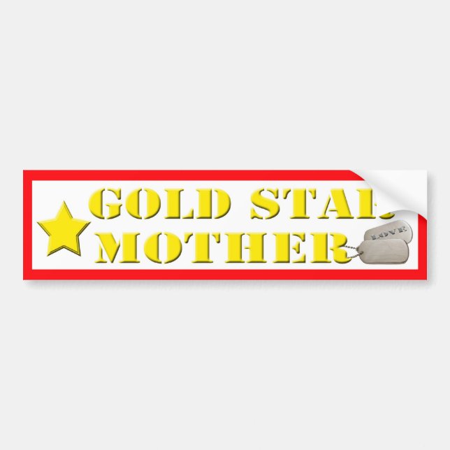 Gold Star Mother - 1 Star Bumper Sticker (Front)