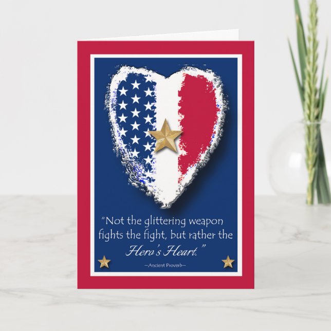 Gold Star Mother's and Family Day with Hero Quote Card (Front)