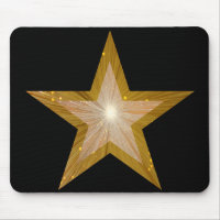 Gold Star mousepad black
