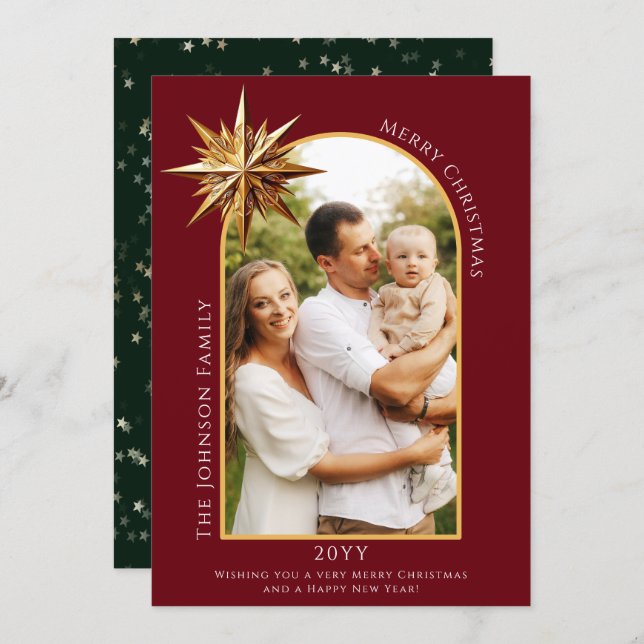 Gold Star of Bethlehem Photo Card (Front/Back)