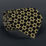 Gold Star Of David Black Tie<br><div class="desc">Judaica Collection</div>