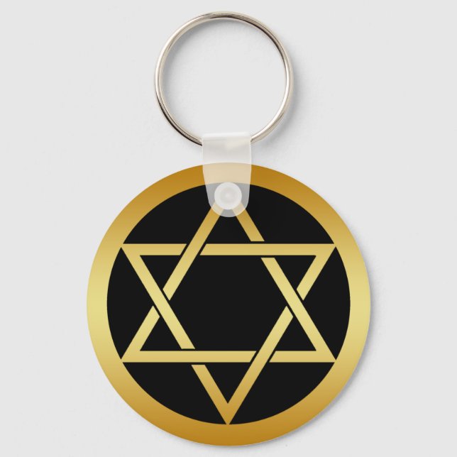 GOLD STAR OF DAVID KEYCHAIN (Front)