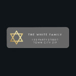 GOLD STAR OF DAVID modern plain simple grey<br><div class="desc">*** NOTE - THE SHINY GOLD FOIL EFFECT IS A PRINTED PICTURE Setup as a template it is easy to customize with your own text - make it yours! - - - - - - - - - - - - - - - - - - - - - -...</div>