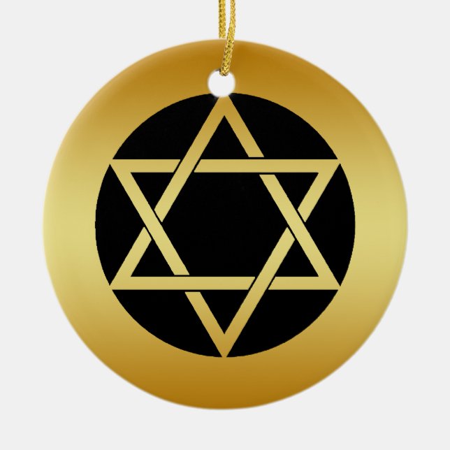 GOLD STAR OF DAVID ORNAMENT (Front)