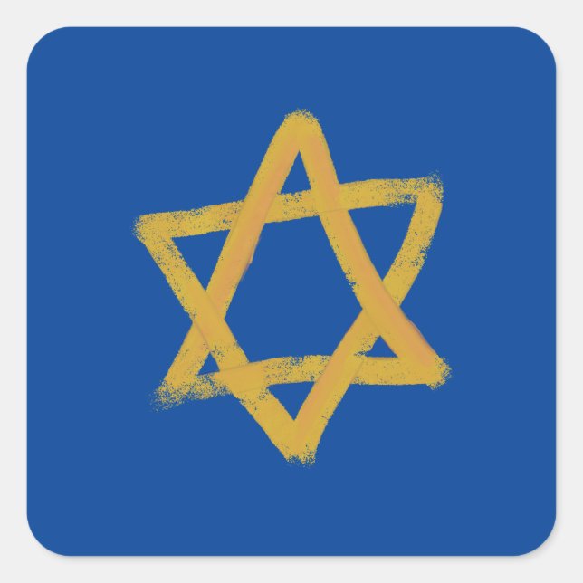 Gold Star of David Stickers (Front)