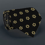 Gold Star Of David Universe Black Tie<br><div class="desc">Judaica Collection</div>