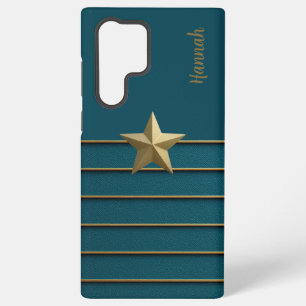 Gold Star on Teal Samsung Galaxy Case