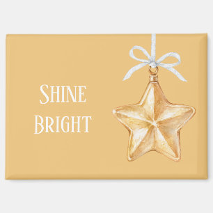Gold Star Ornament Shine Bright Magnet
