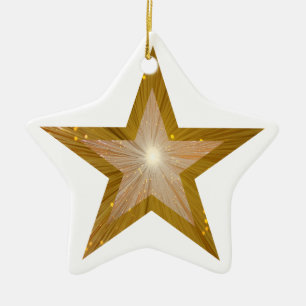Gold Star ornement étoile forme blanche