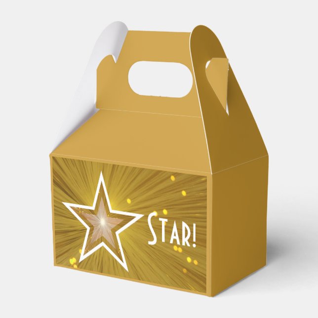 Gold Star print VIP favour box (Front Side)