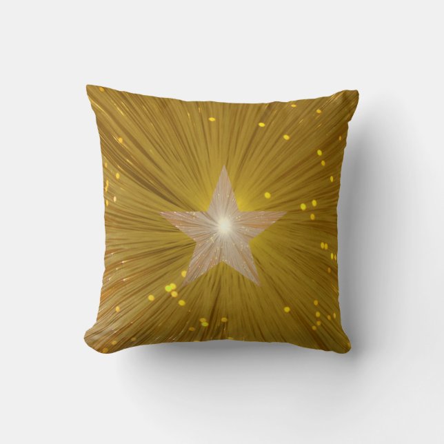 Gold Star printed throw pillow square (Front)