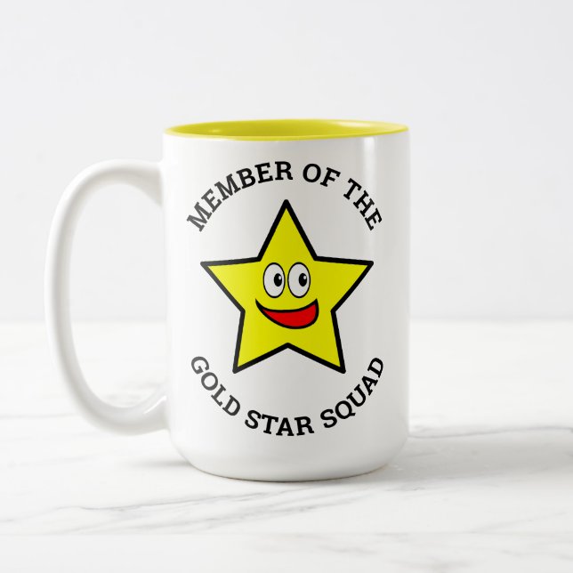 Gold Star Squad Member Two-Tone Coffee Mug (Left)