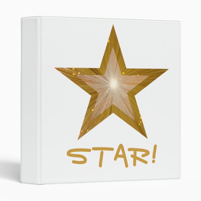Gold Star 'STAR' classeur blanc (Devant/Côté)