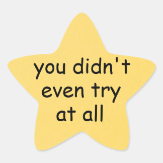 Gold Star Star Sticker