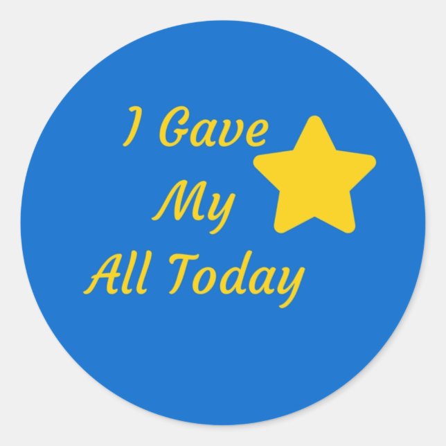 Gold Star Sticker (Front)