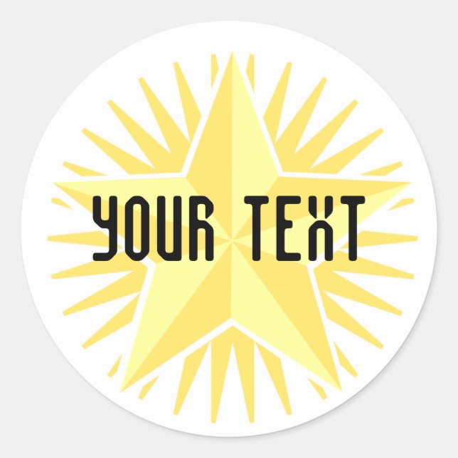 Gold Star Sticker Template (Front)