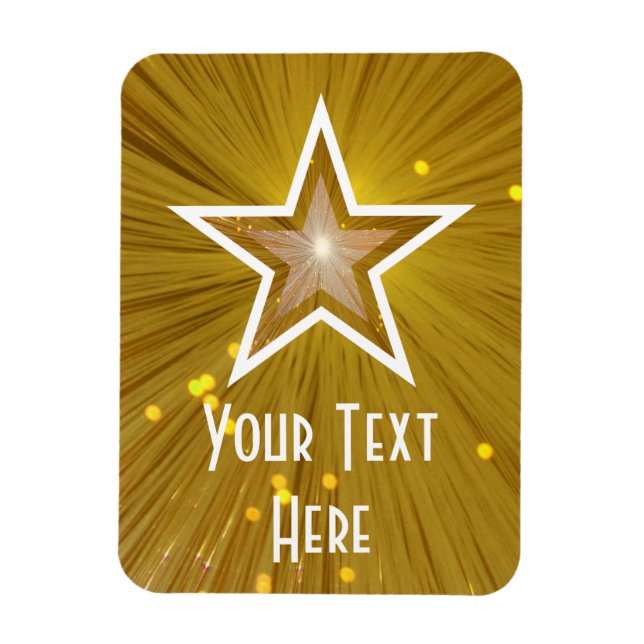 "Gold" Star 'Text' flexible magnet vertical (Vertical)