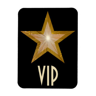 "Gold" Star 'VIP' flexible magnet black