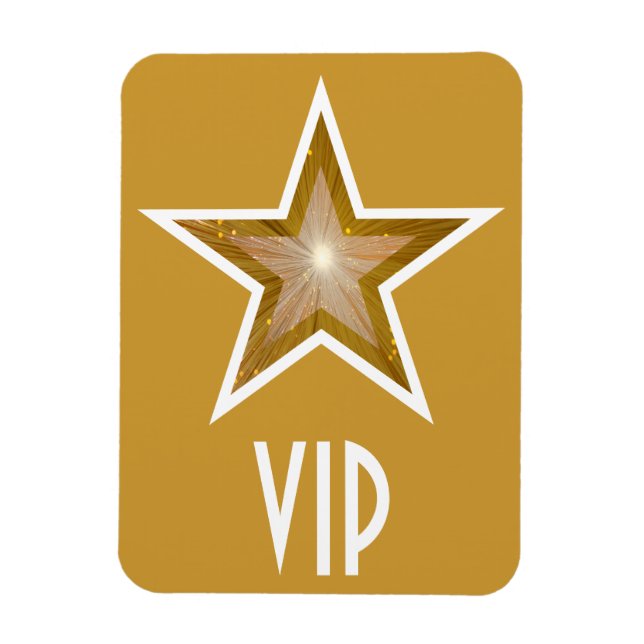 "Gold" Star 'VIP' flexible magnet gold (Vertical)