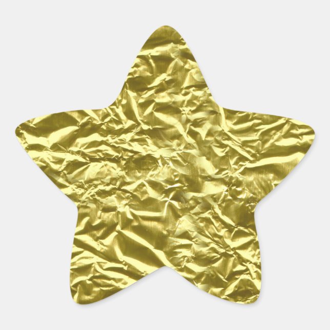Gold Star Wedding Invitation Holiday Sticker (Front)
