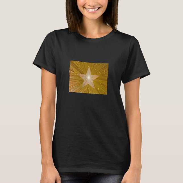 "Gold" Star women's t-shirt black (Front)