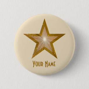 "Gold" Star 'Your Name' button cream