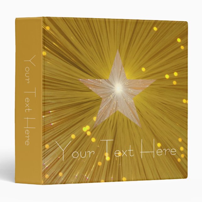 Gold Star 'Your Text' binder (Front/Spine)