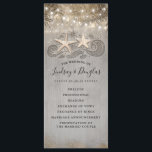 Gold Starfish Couple Beach Wedding Programs<br><div class="desc">Gold starfish tropical beach wedding programs</div>