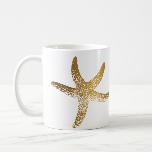 Gold Starfish Mug (Left)