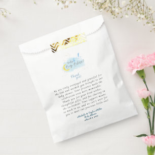 Gold Starlit Baby Boy Bliss Stork Special Delivery Favour Bag
