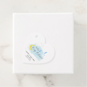Gold Starlit Baby Boy Bliss Stork Special Delivery Favour Tags
