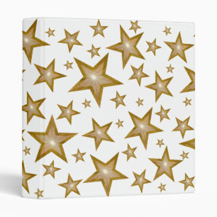 Gold Stars binder white