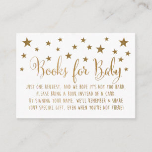 Gold Stars Book Request Insert Card