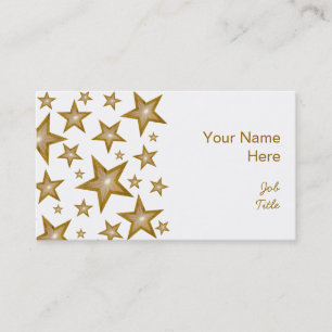 Gold Stars carte de visite côté blanc