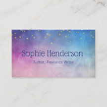 Gold Stars Cosmic Purple Pink Author Writer