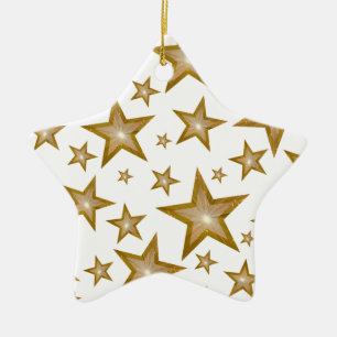 Gold Stars étoile ornement étoile blanc